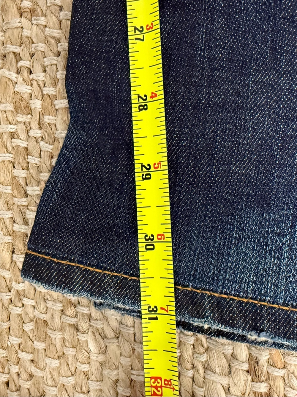 AG Adriano Goldschmied Jeans 28 R Dark Indigo Denim Stretch Straight Leg Y2K - Picture 11 of 12